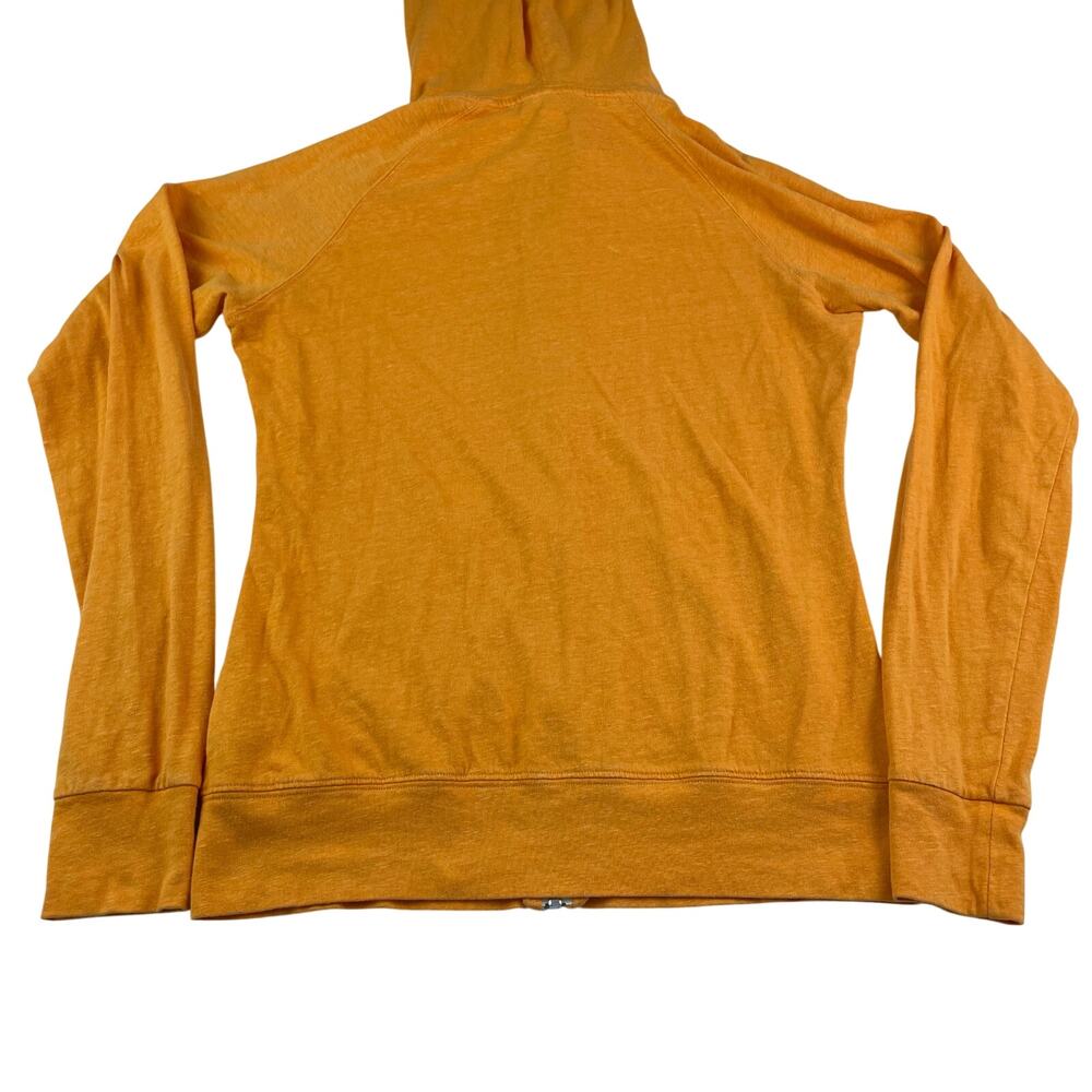 Nike Women’s Full Zip Mustard Yellow Drawstring Hoodie Sweater Size Medium - Picture 3 of 6